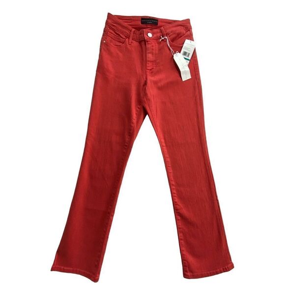 SANCTUARY DENIM SIZE 24/00 Connector Kick Copped Jean in Pomegranate - Picture 1 of 9